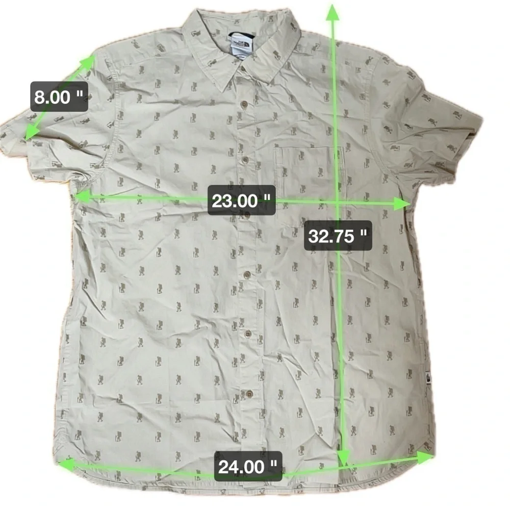 The North Face Bay Trail Jacquard SS Hiker Button Down Shirt - Size XL - NWT